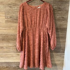 PinkBlush Mauve Floral Chiffon Maternity Dress